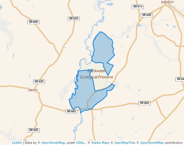 walking in Antioch Pines State Natural Area and Preserve map in Zuni