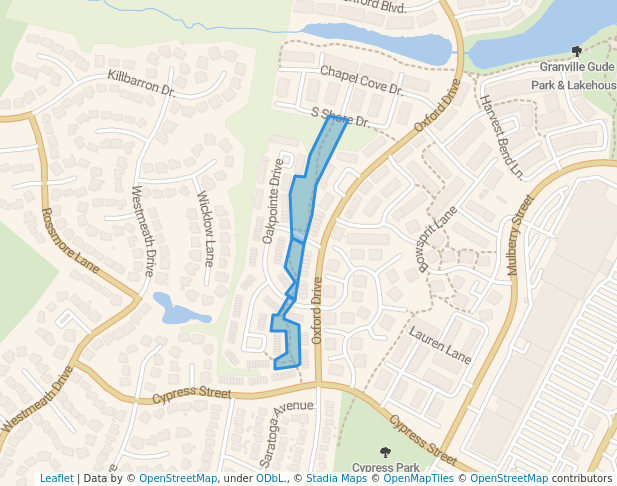 walking in Oakpointe Community Walking Trail map in Laurel