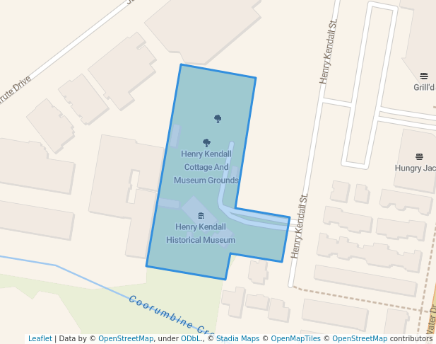 walking in Henry Kendall Cottage And Museum Grounds map in Calga