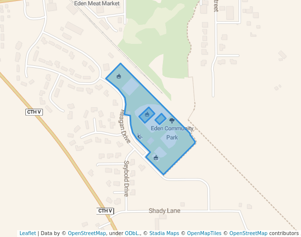 walking in Eden Community Park map in Eden