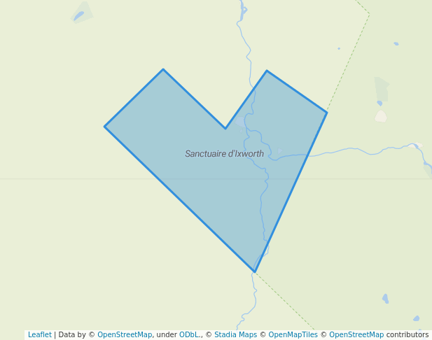 walking in Sanctuaire d'Ixworth map in Saint-Onésime