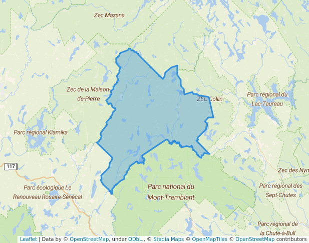 walking in Réserve faunique Rouge-Matawin map in Saint-Michel-des-Saints