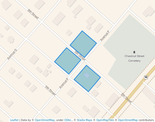 walking in Apalachicola City Square Park map in Apalachicola
