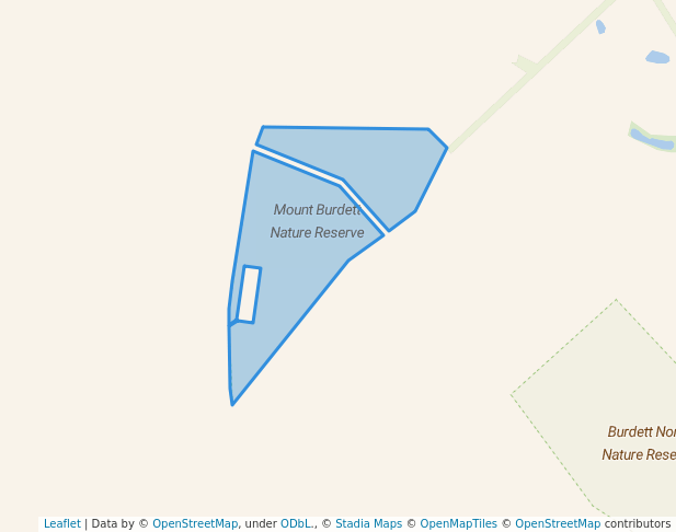 walking in Mount Burdett Nature Reserve map in Wittenoom Hills