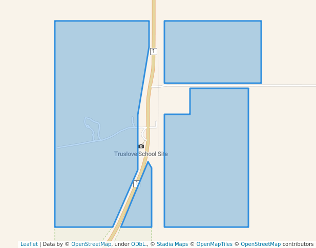 walking in Truslove North Nature Reserve map in Grass Patch
