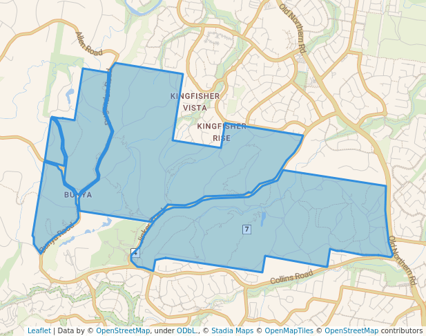 walking in Bunyaville Conservation Park map in Brisbane
