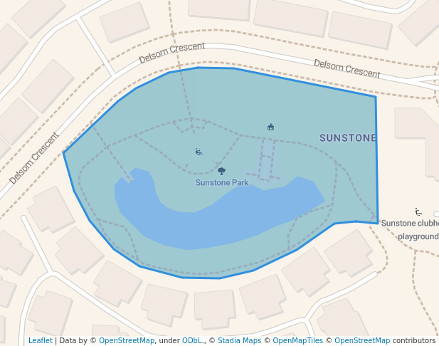 walking in Sunstone Park map in Delta