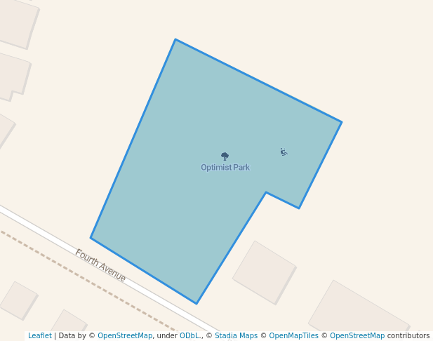 walking in Optimist Park map in Arnprior