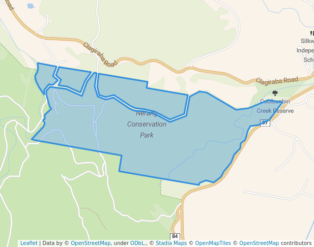 walking in Nerang Conservation Park map in Gaven