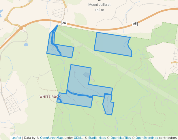 walking in White Rock Conservation Park map in Kholo