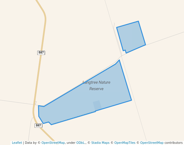 walking in Langtree Nature Reserve map in Roto