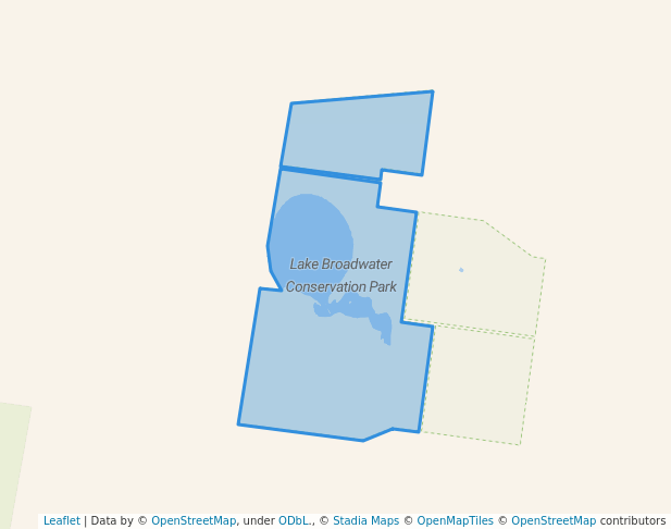 walking in Lake Broadwater Conservation Park map in Dalby