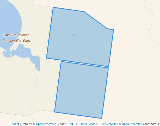 walking in Lake Broadwater Resources Reserve map in Dalby