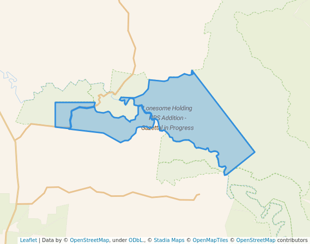 walking in Lonesome Holding NRS Addition - Gazettal in Progress map in Beilba