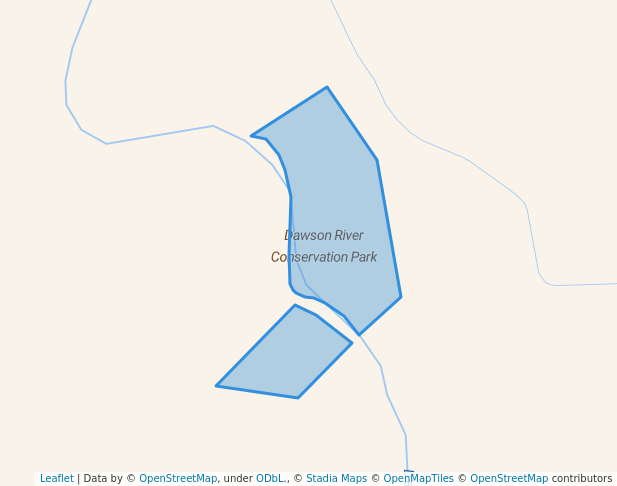 walking in Dawson River Conservation Park map in Moura