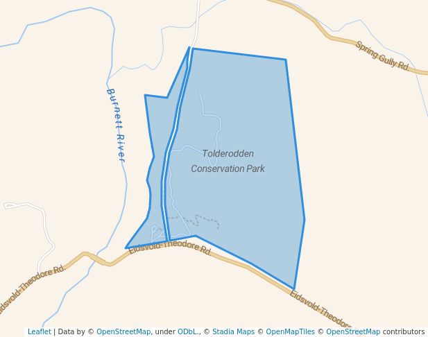walking in Tolderodden Conservation Park map in Cynthia