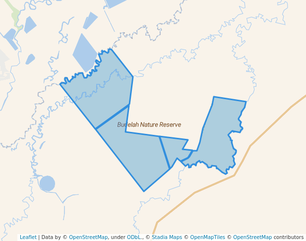 walking in Budelah Nature Reserve map in Mungindi