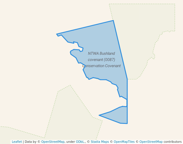 walking in NTWA Bushland covenant (0087) Conservation Covenant map in Ongerup