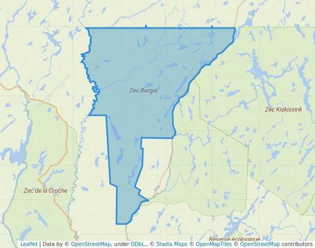 walking in Zec Borgia map in La Tuque