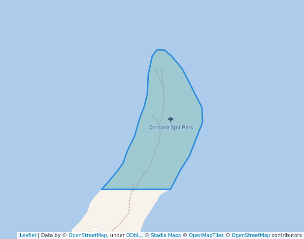 walking in Cordova Spit Park map in Saanichton