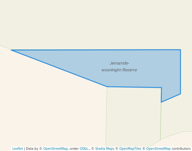 walking in Jemarnde-wooningim Reserve map in Kununurra