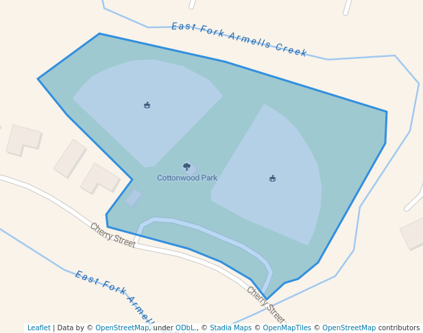 walking in Cottonwood Park map in Colstrip