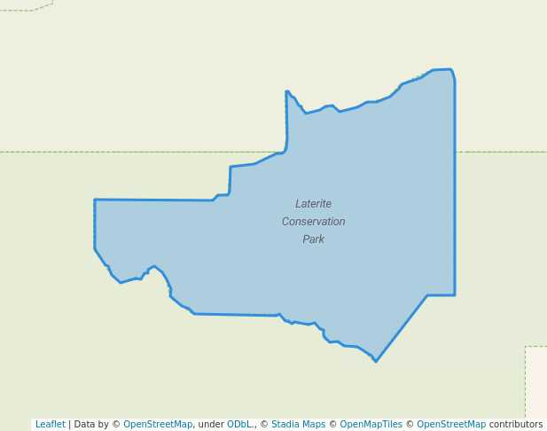 walking in Laterite Conservation Park map in Mitchell Plateau