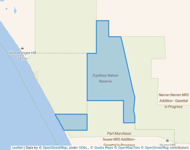 Zuytdorp Nature Reserve in Nerren Nerren | Map and Routes
