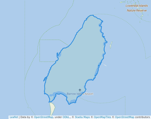 walking in Barrow Island Nature Reserve map in Barrow Island