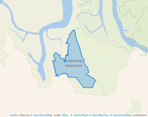 walking in Rundle Range National Park map in Ambrose