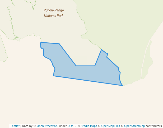 walking in Rundle Range Resources Reserve map in Ambrose