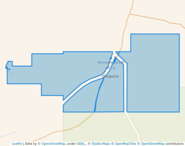 walking in Doolgunna map in Peak Hill