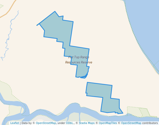 walking in Flat Top Range Resources Reserve map in Kawana