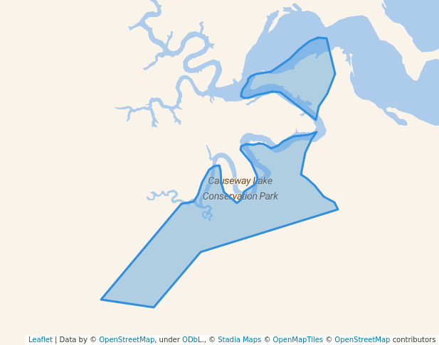 walking in Causeway Lake Conservation Park map in Tanby