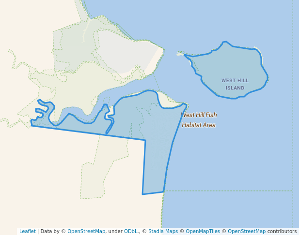 walking in West Hill National Park map in Carmila