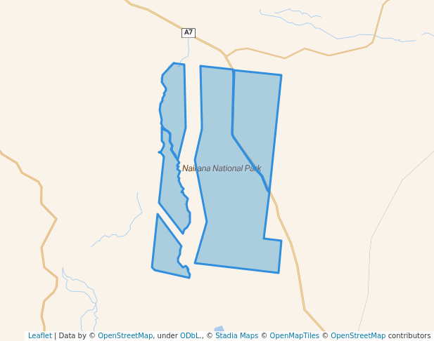 walking in Nairana National Park map in Belyando