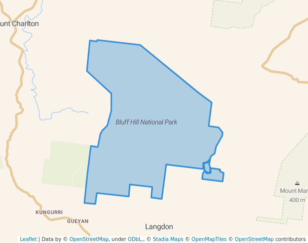 walking in Bluff Hill National Park map in Eton