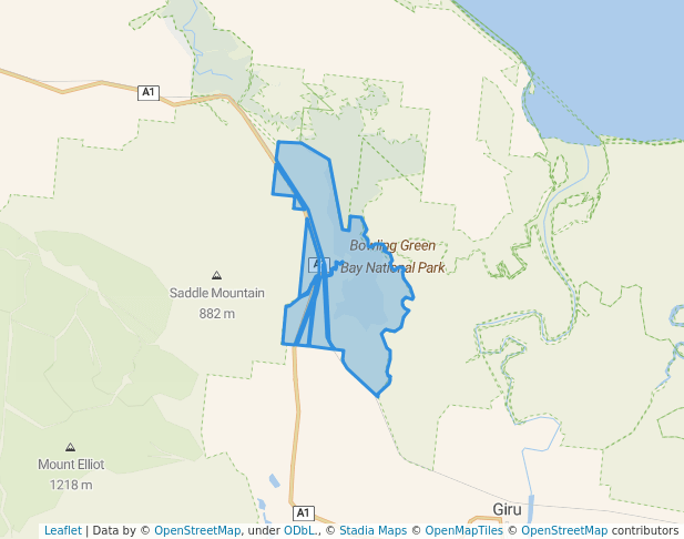 walking in Wongaloo Conservation Park map in Giru