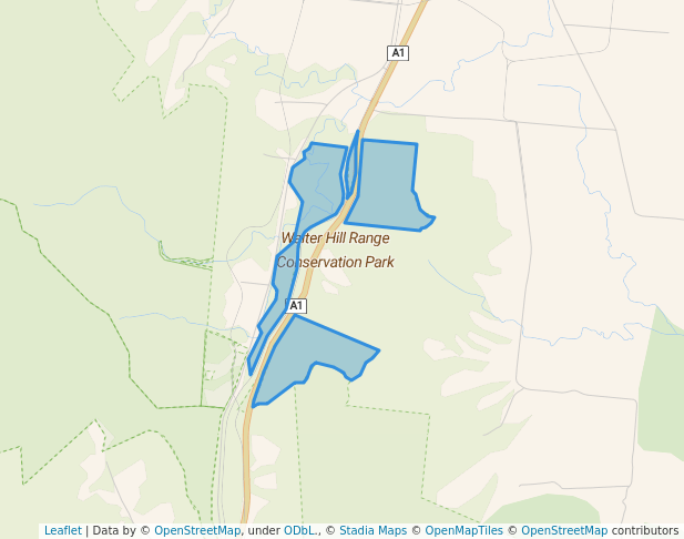 walking in Walter Hill Range Conservation Park map in Jaffa