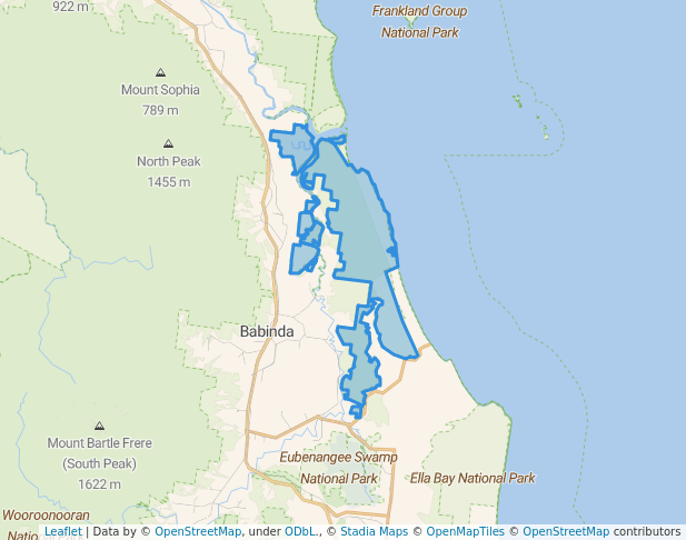 walking in Russell River National Park map in East Russell
