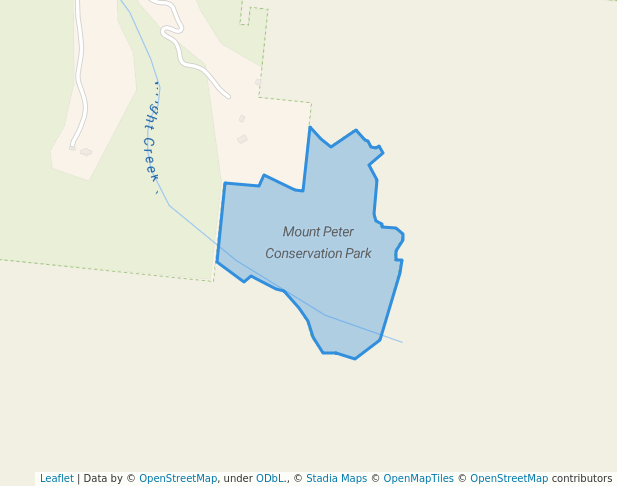 walking in Mount Peter Conservation Park map in Manoora