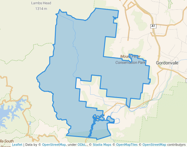 walking in Little Mulgrave National Park map in Manoora