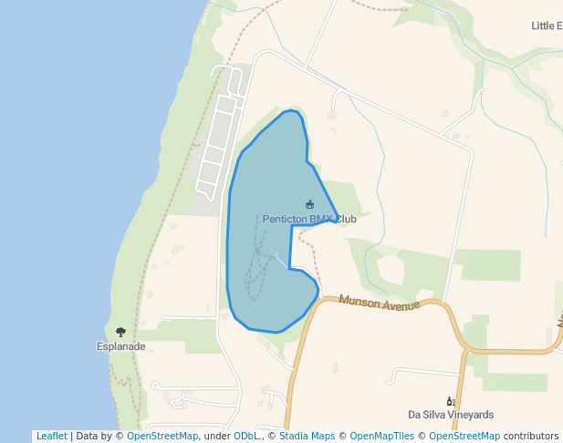 walking in Munson Mountain Park map in Penticton