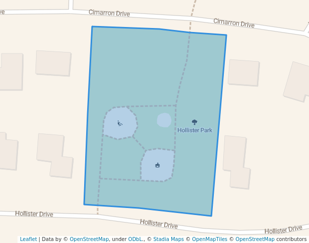 walking in Hollister Park map in Colstrip