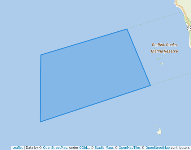 walking in Redfish Rocks Marine Protected Area map in Port Orford
