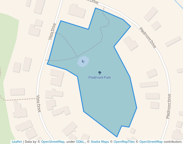 walking in Piedmont Park map in Colstrip