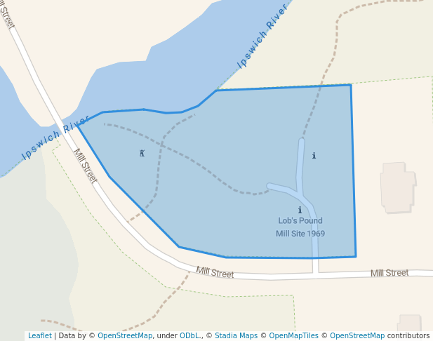 walking in Lob's Pound Mill Site map in Reading