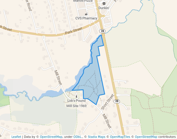walking in Nichols/Minuteman Site map in Reading
