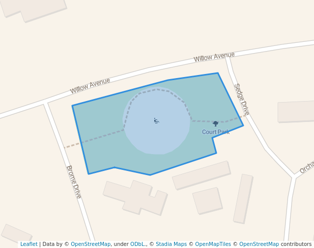 walking in Court Park map in Colstrip