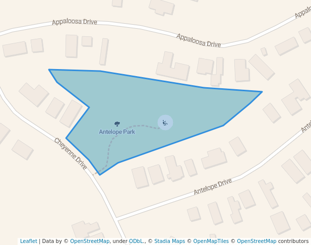 walking in Antelope Park map in Colstrip